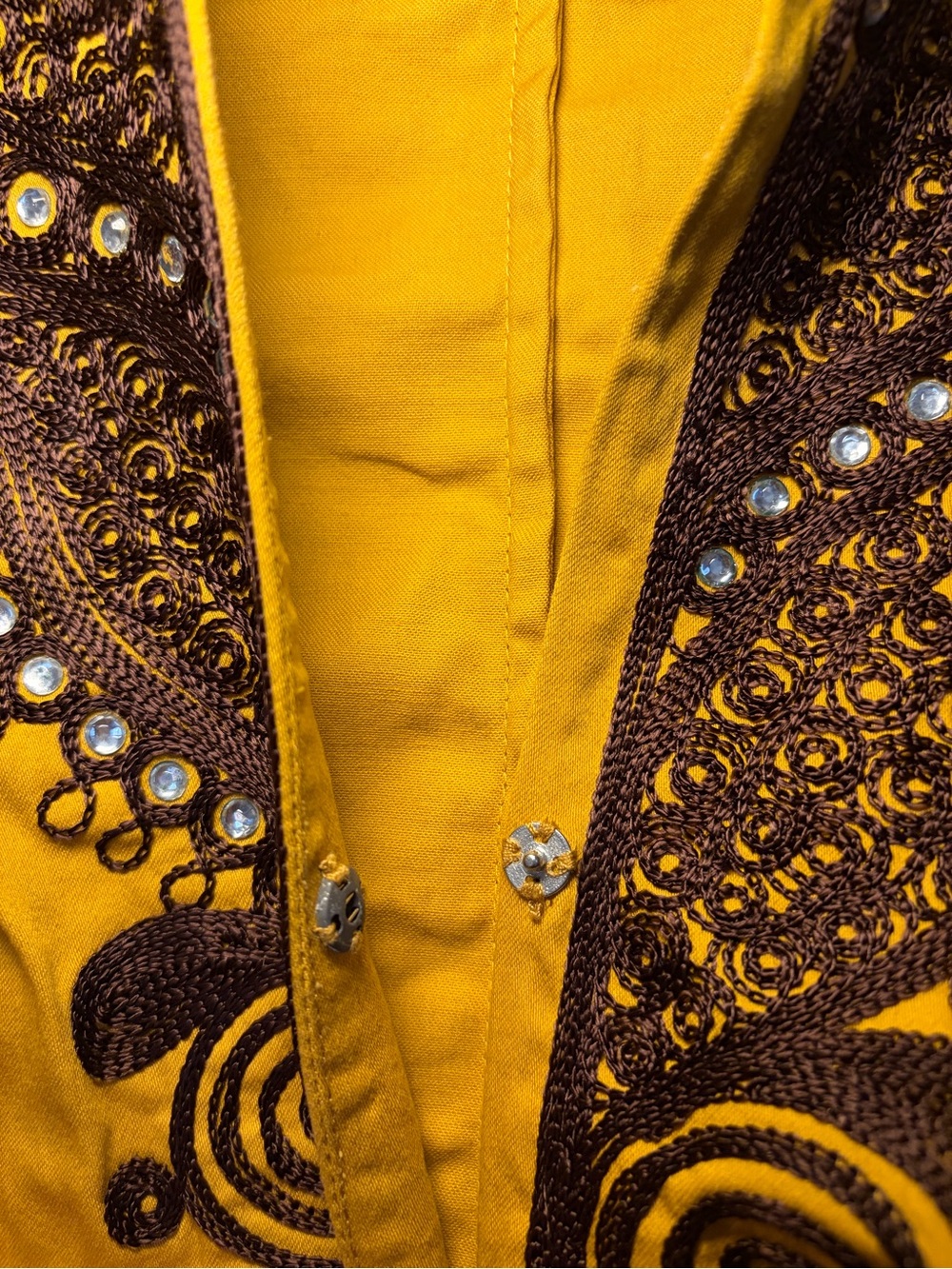 Yellow Embroidered Jacket - Picture 6 of 10